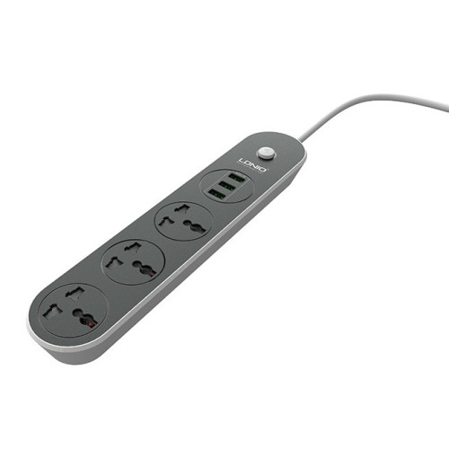 Удлинитель сетевой Ldnio SC3301, 3USB, 3 розетки, 1.6м, черный