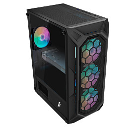 Корпус 1stPlayer X6-3G6P-1G6 Black без БП