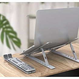 Складная подставка для ноутбука и планшета Laptop Stand Серебристый (hub_udxep0)