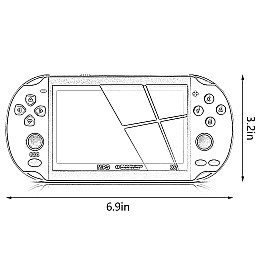 Игровая приставка с установленными 1000 игр 8gb XPRO PSP 7