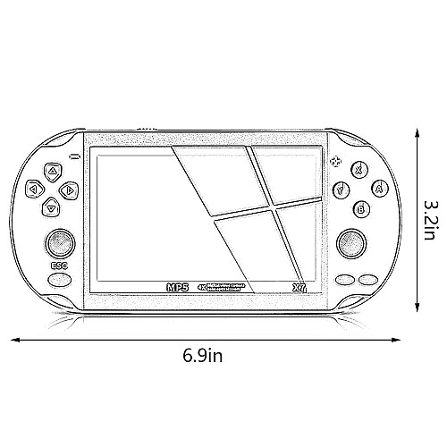 Игровая приставка с установленными 1000 игр 8gb XPRO PSP 7