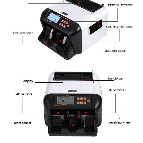 Машинка для счета денег Спартак c детектором Bill Counter UV 555 MG