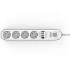 Удлинитель сетевой Ldnio SE4432 4USB 4 розетки 2 м белый