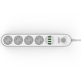 Удлинитель сетевой Ldnio SE4432 4USB 4 розетки 2 м белый
