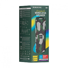 Колонка Borofone BR1 колір камуфляж Зелений