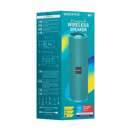 Колонка Borofone BR1 колір камуфляж Зелений