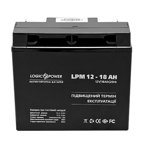 Аккумуляторная батарея LogicPower LPM 12V 18AH AGM