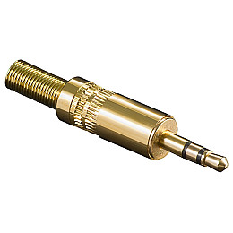 Штекер Delock FreeEnd-Jack 3.5mm 3pin /M конектор під пайку StereoGold золотистий (70.06.5530)