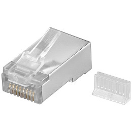 Конектор мережевий Goobay FreeEnd-RJ45 STP5e конектор AWG24-26 Round +вставка сірий (75.06.8079)