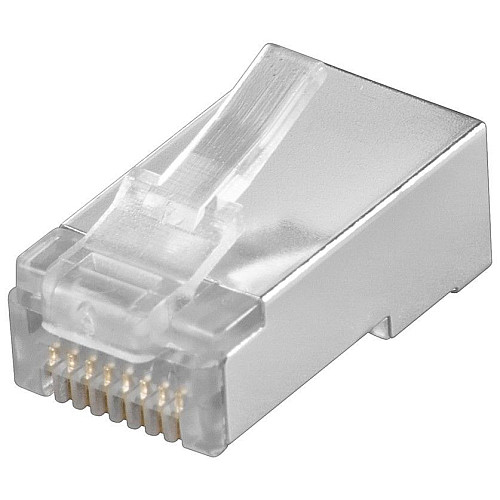 Конектор мережевий Goobay FreeEnd-RJ45 STP5e конектор AWG24-26 Gold срібний (75.01.5016)