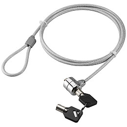 Замок безпеки ноутбука Goobay Security (Lock) KeyLock D=4.5mm L=1.5m срібний (75.09.3037)