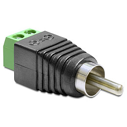 Терміналблок Delock Terminal block-RCA /M 2pin Pitch=5.0mm чорний (70.06.5417)