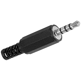 Штекер Lucom FreeEnd-Jack 3.5mm 4pin /M конектор Stereo Cable Protect чорний (25.02.5088)