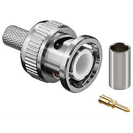 Штекер Lucom FreeEnd-BNC/75ohm /M конектор обжимний RG59/U Gold(25.02.5124)