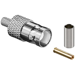 Гніздо Lucom FreeEnd-BNC/50ohm /F конектор обжимний RG58/U Gold металік(25.02.5125)