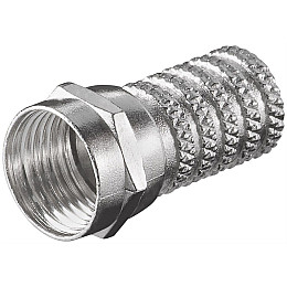 Конектор антенний Goobay FreeEnd-RF:F (конектор) /M нарізний D=6.0mm Zinc(75.05.1852)