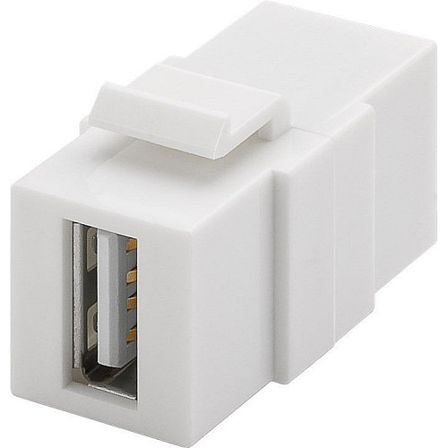 Перехідник обладнання Goobay USB2.0 A F/F (Keystone) Modul білий (75.07.9909)