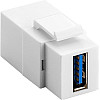 Перехідник обладнання Goobay USB3.0 A F/F (Keystone) Module білий (75.07.9927)