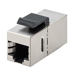 Перехідник мережевий Lucom RJ45 STP6 F/F Keystone Compact Metal Gold срібний (62.09.8129)
