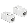 Перехідник мережевий Lucom RJ45 UTP6 F/F Keystone 1:1 Gold білий (62.09.8130)