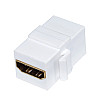 Перехідник моніторний Lucom HDMI F/F (Keystone) адаптер прямий білий (62.09.8133)