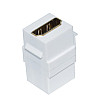 Перехідник моніторний Lucom HDMI F/F (Keystone) адаптер прямий білий (62.09.8133)