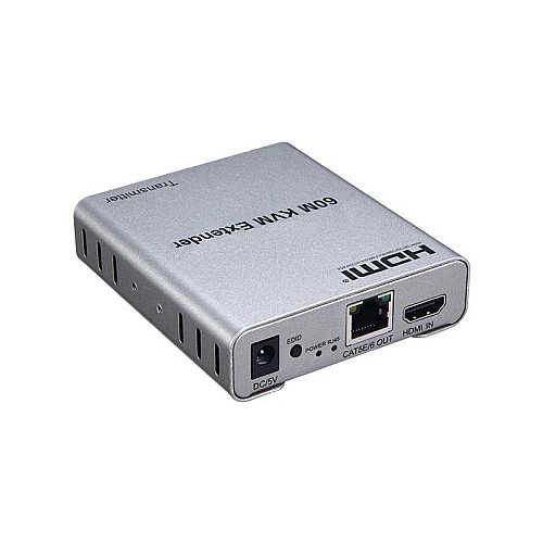 Перехідник аудіо-відео Lucom HDMI M/F (over RJ45) x1 60m 1080p +USB KVM екстендер сірий (62.09.8190)