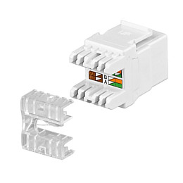 Конектор мережевий Lucom FreeEnd-RJ45 UTP5e (Keystone) конектор AWG24-26 LSA SNAP-IN білий (62.09.8182)