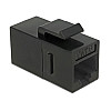 Перехідник мережевий Delock RJ45 UTP6 F/F Keystone 1:1 Gold чорний (70.08.6381)