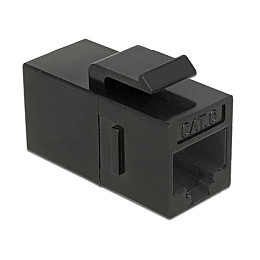 Перехідник мережевий Delock RJ45 UTP6 F/F Keystone 1:1 Gold чорний (70.08.6381)