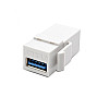 Перехідник обладнання Gutbay USB3.0 A F/F (Keystone) прямий білий (78.01.2816)