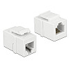 Перехідник телефонний Delock RJ12 F/F Keystone LSA білий (70.08.6380)