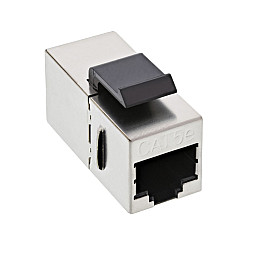 Перехідник мережевий Lucom RJ45 STP5e F/F 1:1 Metal 8/8 Keystone Snap-in срібний (62.09.8174)
