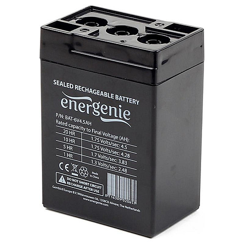 Акумуляторна батарея EnerGenie 6V 4.5 AH (BAT-6V4.5AH)