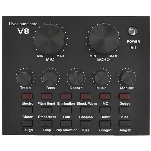 Внешня звукова карта для мікрофона V8 7635
