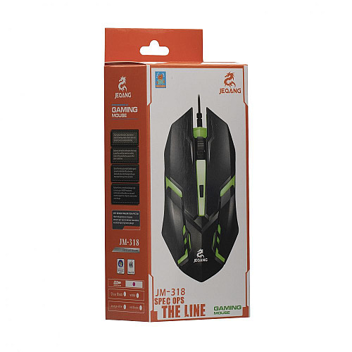 Провідна оптична мишка JEQANG JM-318 USB 1200 DPI Чорний