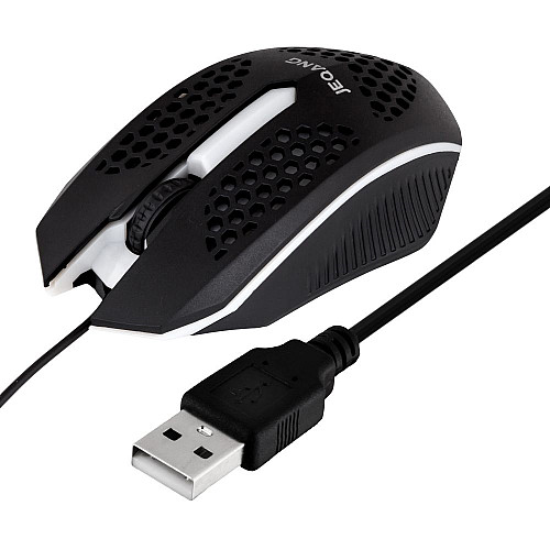 Провідна оптична мишка Jeqang JM-600 LED USB 1600 DPI 1.2 м