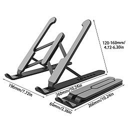 Розсувна підставка-утримувач для планшета RIAS P1 25х22 см Black (3_01623)