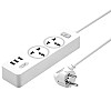 Сетевий фільтр подовжувач XO-WL04 2 Розетки 10A 3 USB 2.4A 1.8 м Білий