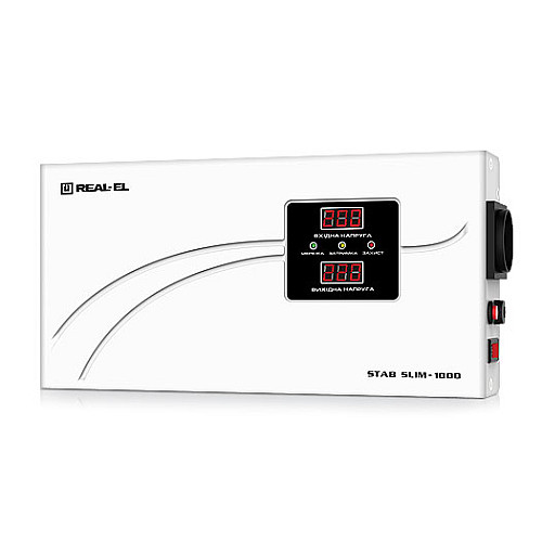 Стабилизатор Real-el STAB SLIM-1000 White