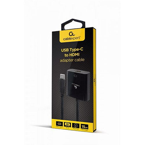 Адаптер Cablexpert USB Type-C HDMI M/F Black (A-CM-HDMIF-04)