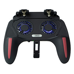 Беспроводной геймпад триггер с вентилятором XO H10 Dual Fan Charging на 2500 mAh Черный