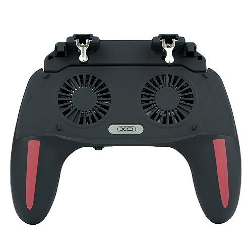 Беспроводной геймпад триггер с вентилятором XO H10 Dual Fan Charging на 2500 mAh Черный