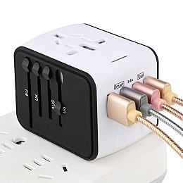 Универсальный адаптер Otravel для путешествий белый O-199-4U