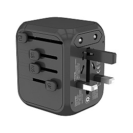 Универсальный адаптер Otravel для путешествий черный