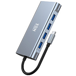USB-хаб XON SmartHub 11 в 1 Ethernet VGA HDMI 3.5 Audio SD/TF Type-C 2xUSB3.0 2xUSB2.0 Серый (UHCHP113322G 5269)