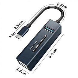 USB-хаб XON SmartLink SD + USB3.0 + 2хUSB2.0 Чорний (XUCHP051322B)