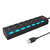 USB-хаб XON SmartHub Switch 7хUSB3.0 Черный (UHASP070073B 5030)