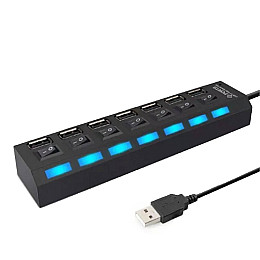 USB-хаб XON SmartHub Switch 7хUSB3.0 Черный (UHASP070073B 5030)