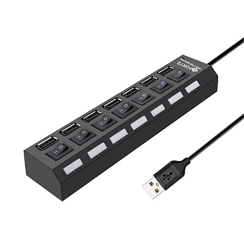 USB-хаб XON SmartHub Switch 7хUSB3.0 Черный (UHASP070073B 5030)